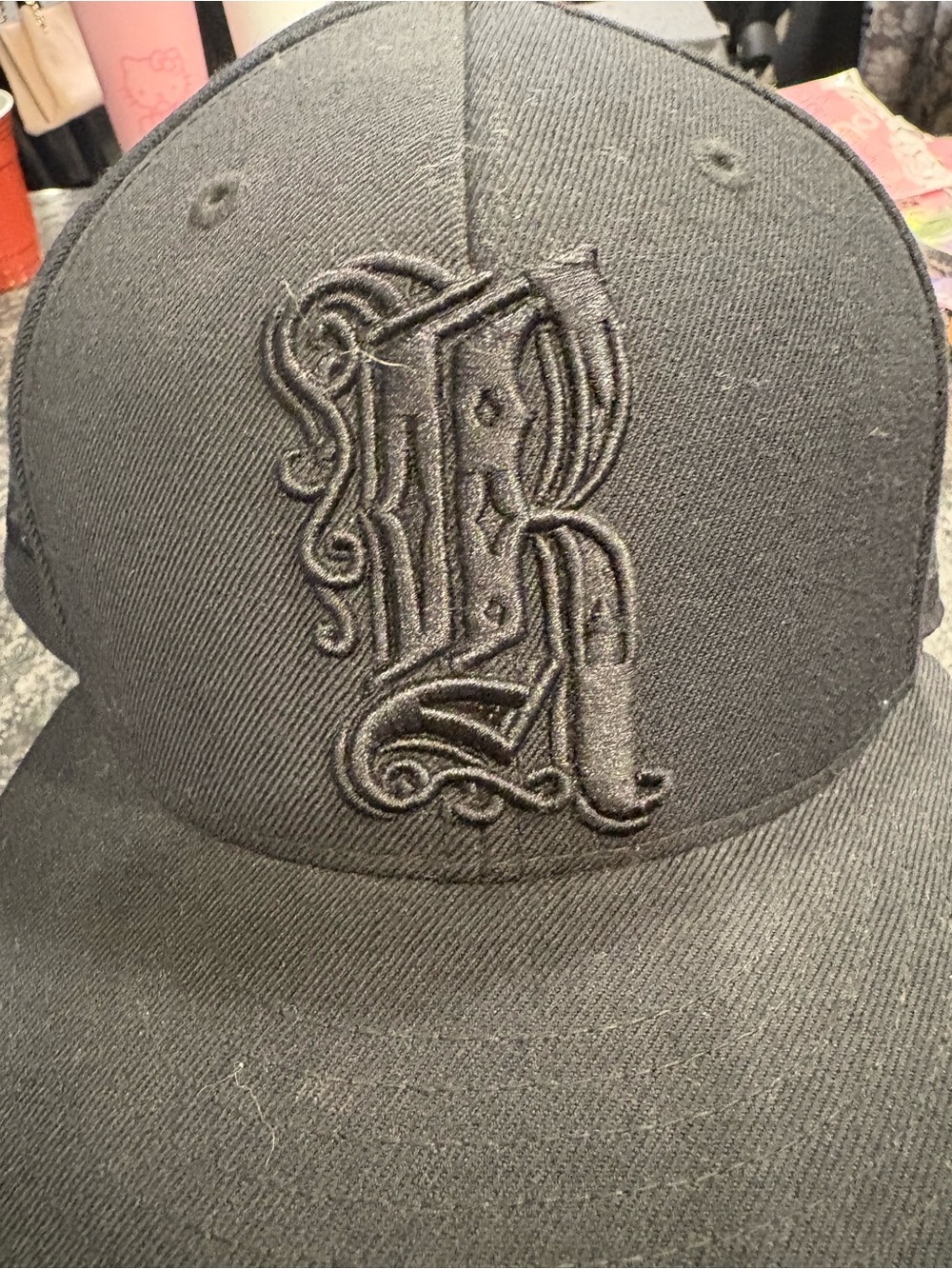 Mitchell & Ness Black Fitted Hat (7 1/4)